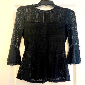 Bebe Lace Peplum Top